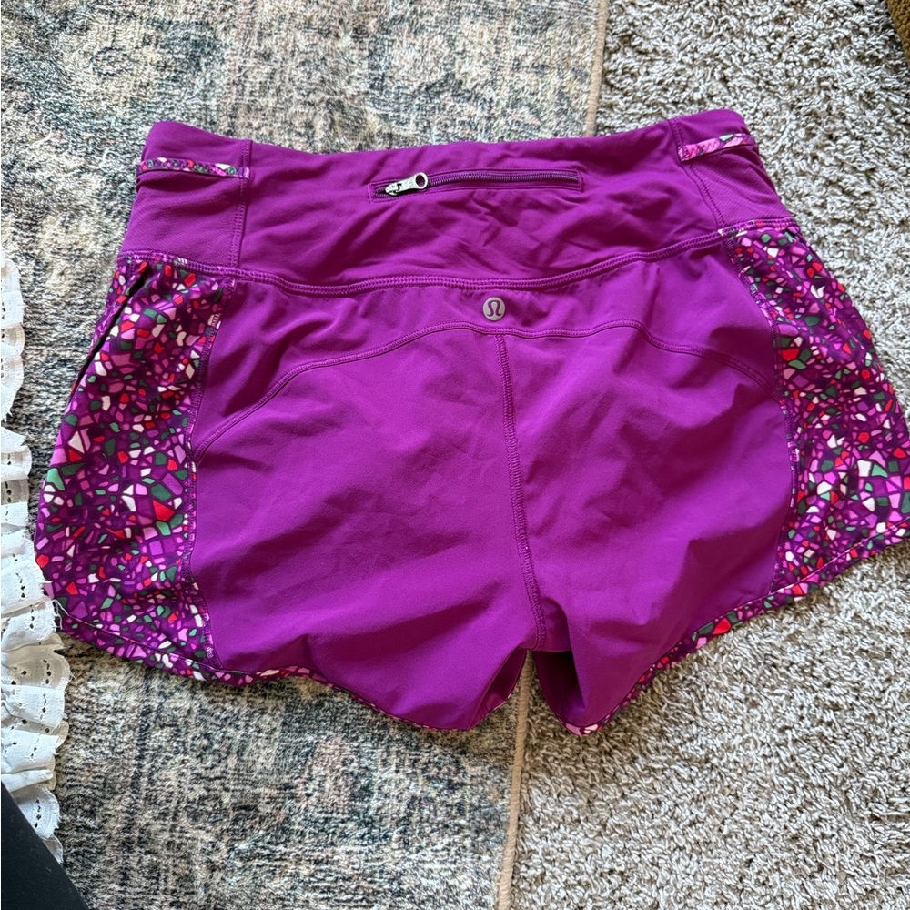 Lululemon Run: Speed Short 4-Way Stretch 4” Ultraviolet Stained Glass Multi 6